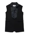 Mm6 Maison Margiela Shawl-contrasting-lapels Vest In Black
