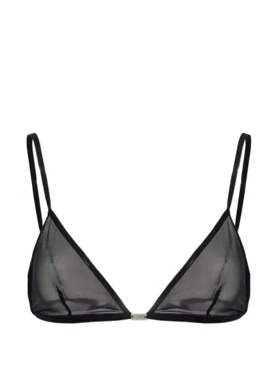 Mm6 Maison Margiela Sheer Triangle Bra In Black