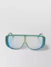 Mm6 Maison Margiela Shield Sunglasses With Wide Mirrored Arms In Blue
