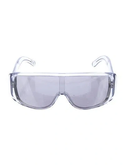 Pre-owned Mm6 Maison Margiela Shield Tinted Sunglasses In Clear/silver