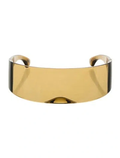 Pre-owned Mm6 Maison Margiela Shield Tinted Sunglasses In Green