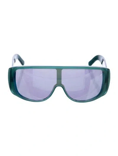 Pre-owned Mm6 Maison Margiela Shield Tinted Sunglasses In Green
