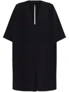 Mm6 Maison Margiela Mm6 By Maison Margiela V-neck Midi Dress – Black In Schwarz