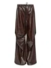 Mm6 Maison Margiela Silk Pants In Burgundy