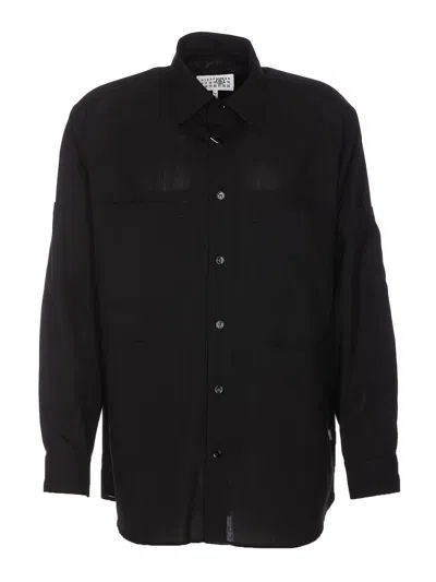 Mm6 Maison Margiela Shirt In Black