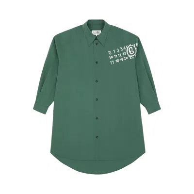 Pre-owned Mm6 Maison Margiela Shirt Dress 'green' | Women's Size S