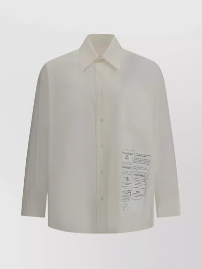 Mm6 Maison Margiela Oversized Shirt In White
