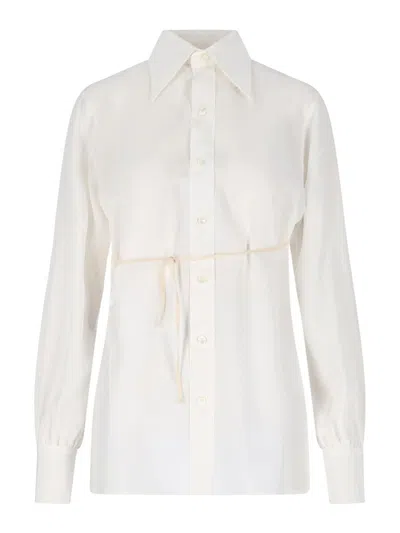 Mm6 Maison Margiela Shirt With Cord In White