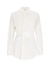 Mm6 Maison Margiela Mm6 By Maison Margiela Tailored Cotton Poplin Shirt In White