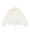 Mm6 Maison Margiela Mm6 By Maison Margiela Cropped White Shirt In White