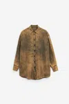Mm6 Maison Margiela Collared Shirt With Cut Out Detail