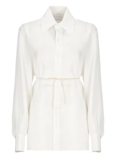 Mm6 Maison Margiela Mm6 By Maison Margiela White Silk Shirt