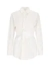 Mm6 Maison Margiela Mm6 By Maison Margiela Tailored Cotton Poplin Shirt In White