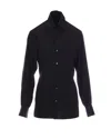 Mm6 Maison Margiela Waist Belt Long Sleeves Regular Collar In Black