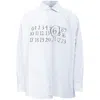Mm6 Maison Margiela Asymmetrical Numerical Shirt In Multicolor