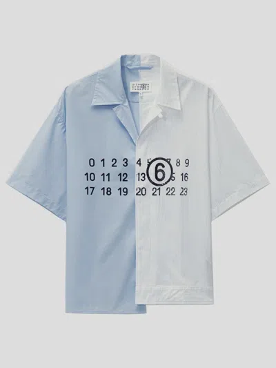 Mm6 Maison Margiela Logo Shirt In White