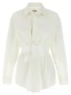 Mm6 Maison Margiela Mm6 By Maison Margiela Tailored Cotton Poplin Shirt In White
