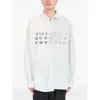 Mm6 Maison Margiela Split Design Button-down Collar Shirt In White
