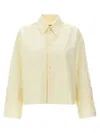 Mm6 Maison Margiela Mm6 By Maison Margiela Cotton Shirt With Front Logo Print In White