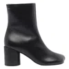 Mm6 Maison Margiela Mm6 By Maison Margiela Anatomical Black Leather Ankle Boots In Black