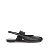 Mm6 Maison Margiela Black Anatomic Numeric Slingback Sandals In Black