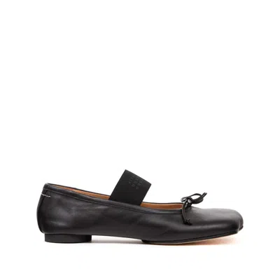 Mm6 Maison Margiela Mm6 By Maison Margiela Ballerina Anatomic Leather Flats In Black