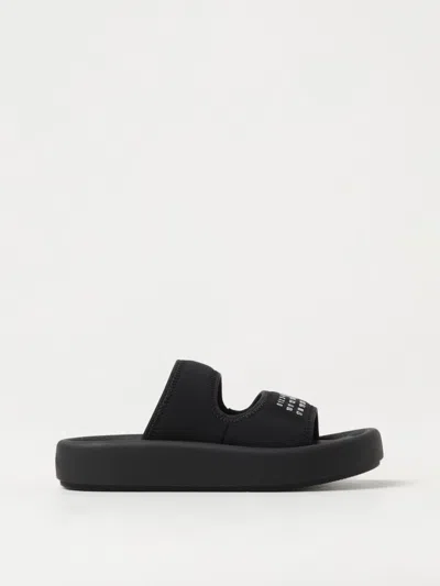 Mm6 Maison Margiela Sandali Slides Con Stampa In Black