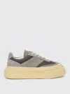 Mm6 Maison Margiela Low-top Mesh Panel Sneakers With Perforated Detailing In Gray