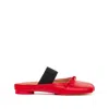 Mm6 Maison Margiela Anatomic Numbers-strap Ballerina Shoes In Red