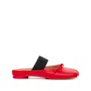 Mm6 Maison Margiela Anatomic Numbers-strap Ballerina Shoes In Red