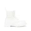 Mm6 Maison Margiela 1460 Lace-up Ankle Boots In White Leather In White