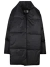 Mm6 Maison Margiela Mm6 By Maison Margiela Short Asymmetrical Down Jacket In Polyamide In Black