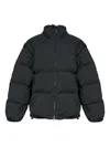 Mm6 Maison Margiela Short Puffer Jacket High Collar In Black