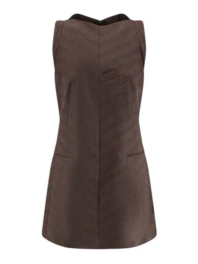 MM6 MAISON MARGIELA SHORT DRESS IN MIXED WOOL