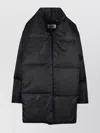 Mm6 Maison Margiela Mm6 By Maison Margiela Short Asymmetrical Down Jacket In Polyamide In Black