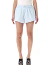 Mm6 Maison Margiela Elasticated-waist Shorts In Blue
