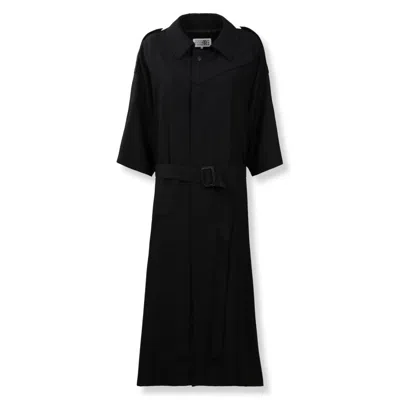 MM6 MAISON MARGIELA SHORT-SLEEVE BELTED COAT
