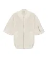 Mm6 Maison Margiela Off-white Zip Bomber In White