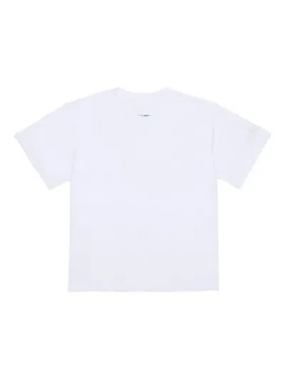 Mm6 Maison Margiela Kids' Crew-neck T-shirt With Logo In White