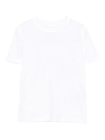 Mm6 Maison Margiela Kids' Short-sleeve Organic-cotton T-shirt In White