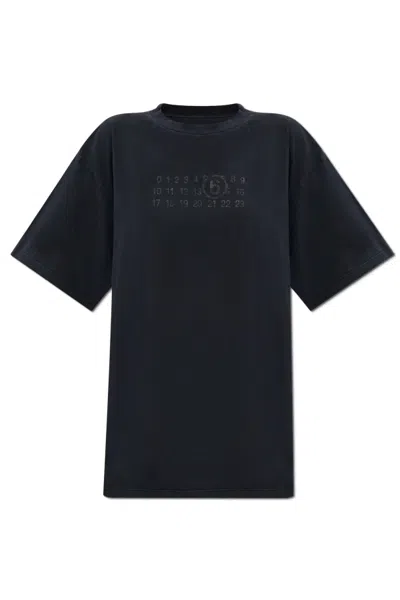 Mm6 Maison Margiela Short Sleeve T-shirt In Black