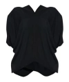 Mm6 Maison Margiela Draped V-neck Blouse