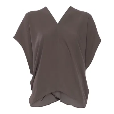 Mm6 Maison Margiela Short Sleeve Top In Brown