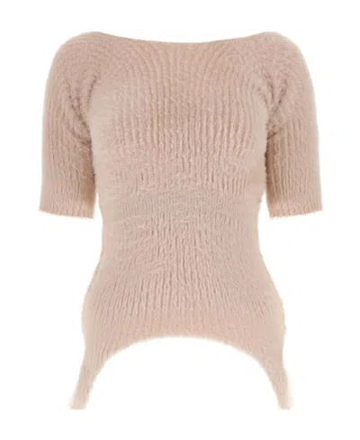 Mm6 Maison Margiela Powder Pink Nylon Top