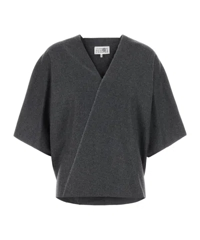 Mm6 Maison Margiela Short-sleeved T-shirt In Gray