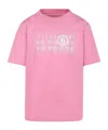 Mm6 Maison Margiela Kids Pink Printed Logo T-shirt In Pink