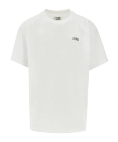 Mm6 Maison Margiela Mm6 By Maison Margiela Minimalist Logo Short Sleeve T-shirt In White