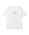 Mm6 Maison Margiela Logo Cotton Crew Neck Short Sleeve T-shirt In White
