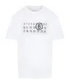 Mm6 Maison Margiela T-shirt Mit Nummern-print In White