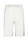 Mm6 Maison Margiela Two-tone Frayed Shorts